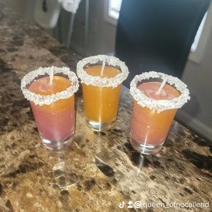 SHOT GLASSES CANDLES WITH SALT